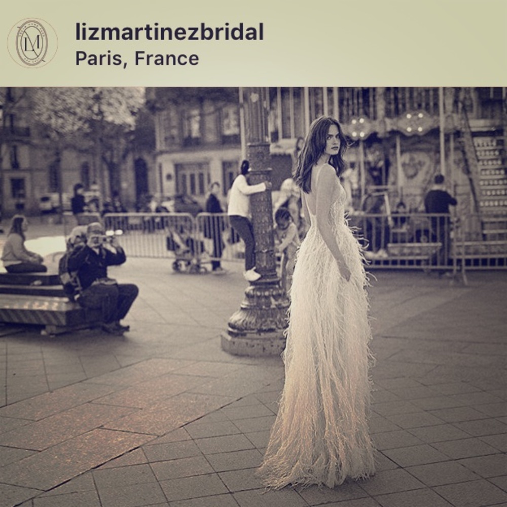 Liz Martinez Wedding Gown size 0 white feathers